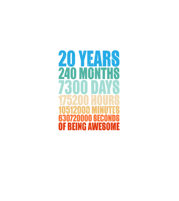 20 years of being awesome model negru pe tricou