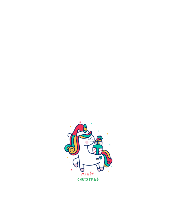 merry christmas unicorn model alb pe tricou