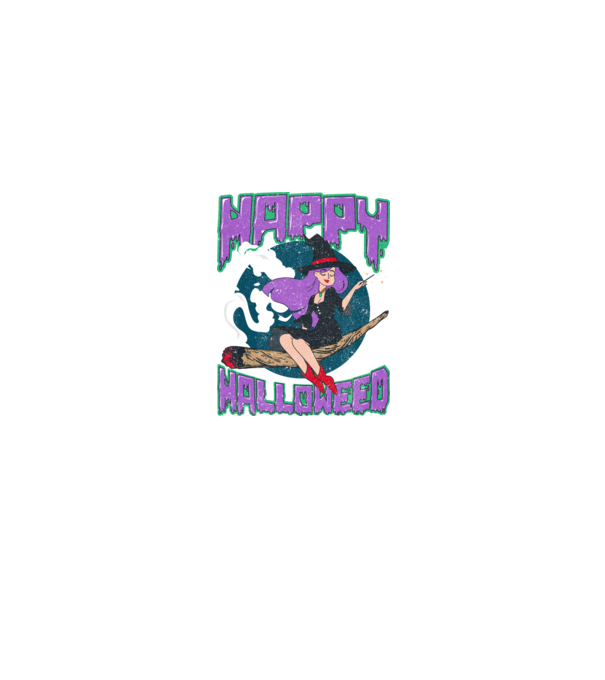 Happy Halloweed model negru pe tricou