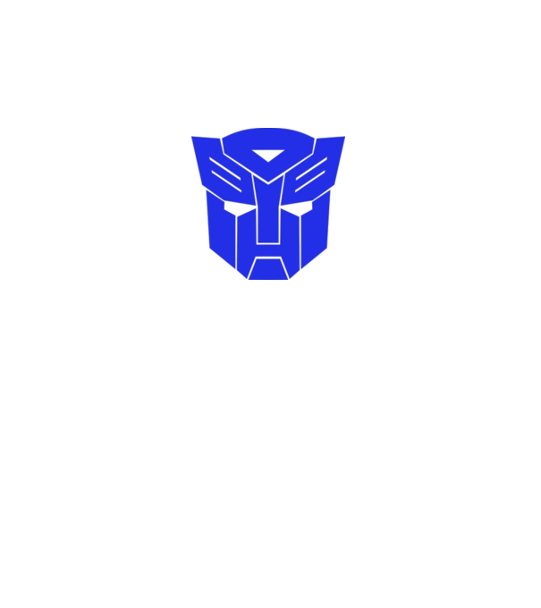 Autobot model alb pe tricou