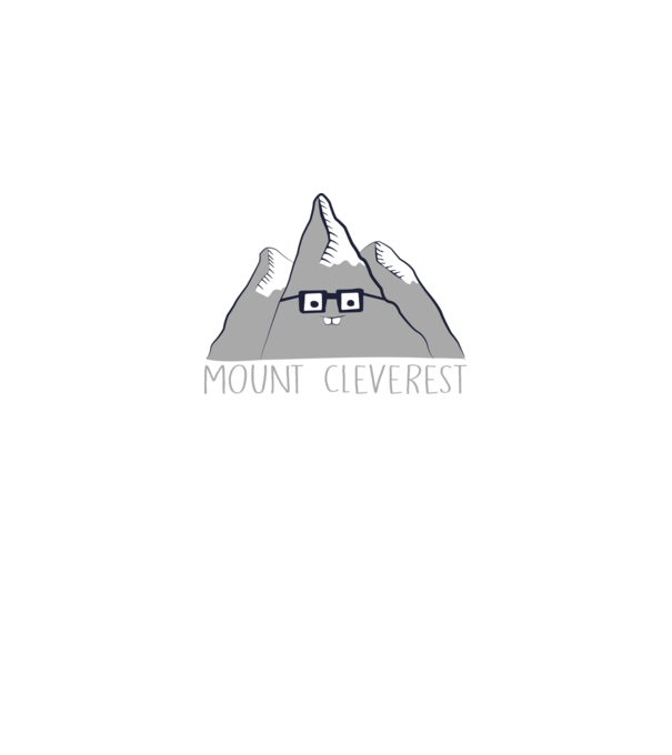 Mount cleverest model negru pe tricou