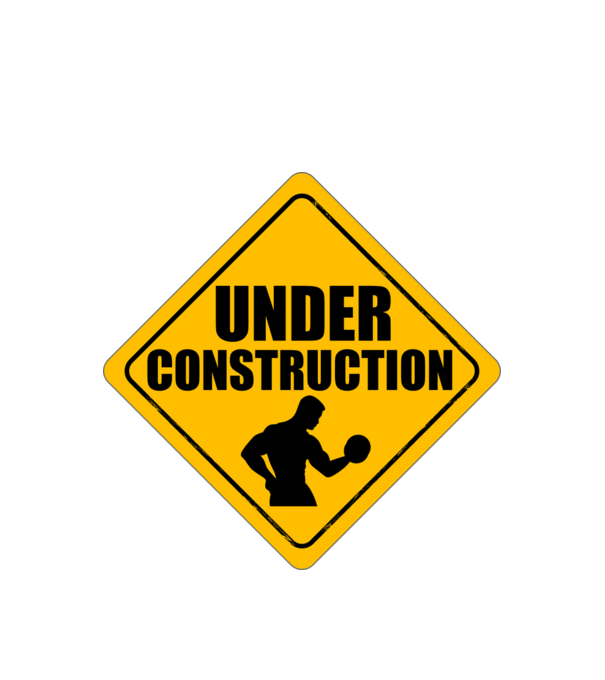 Under Construction model alb pe tricou
