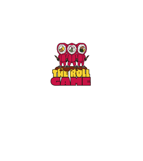 the roll game squid game model alb pe tricou