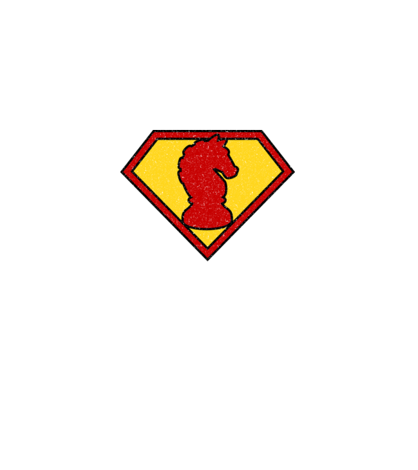 SuperChess cal de șah model albastru regal pe tricou