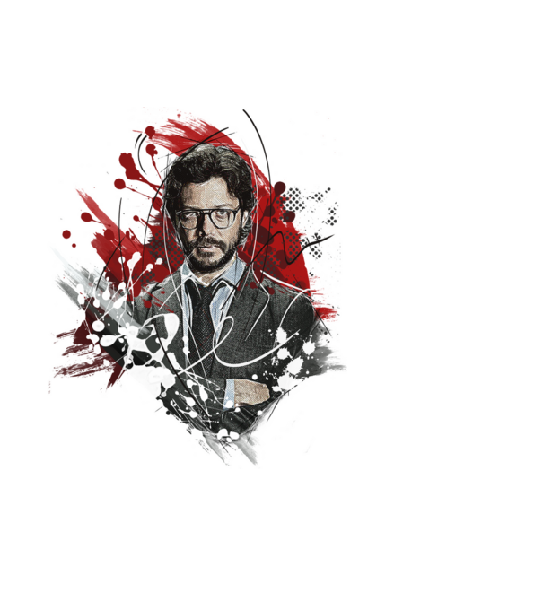 professor poster model negru pe tricou