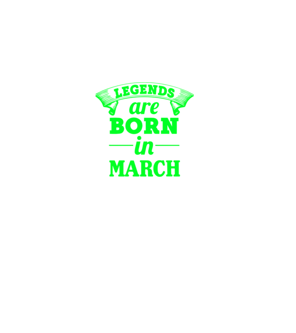 Legends are born in March model negru pe tricou