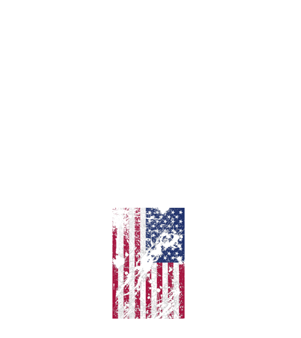 ripped flag U.S. model alb pe tricou