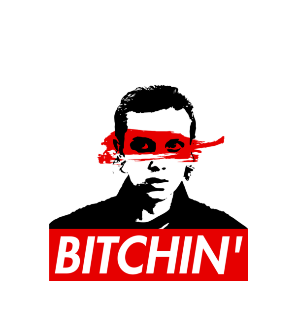 bitchin eleven model alb pe tricou