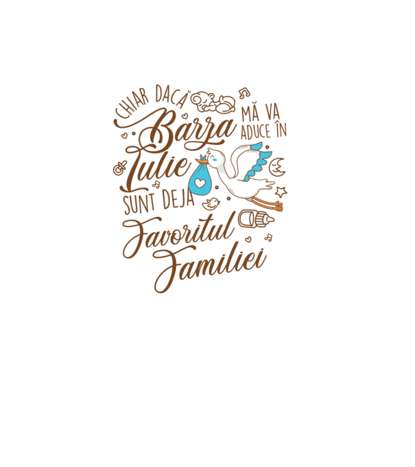 Favoritul familiei IULIE model alb pe tricou