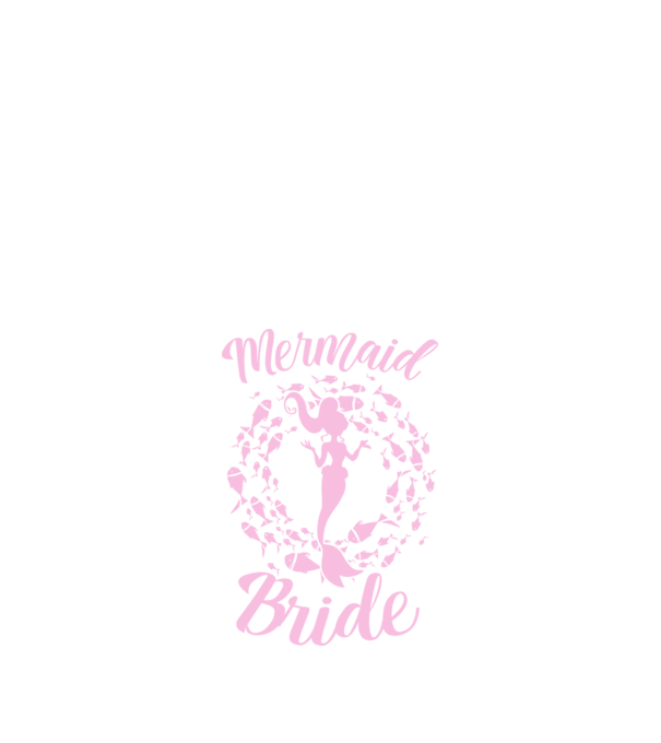 Mermaid Bride model negru pe tricou