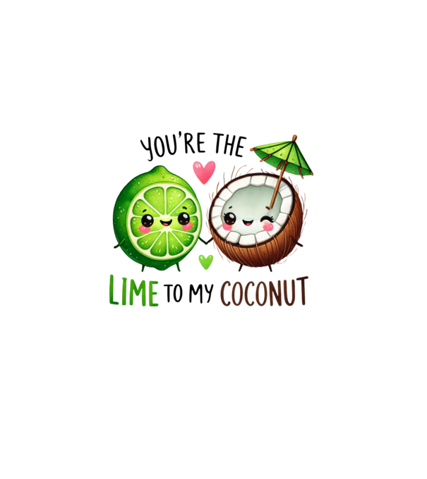 Lime to my Coconut model alb pe tricou
