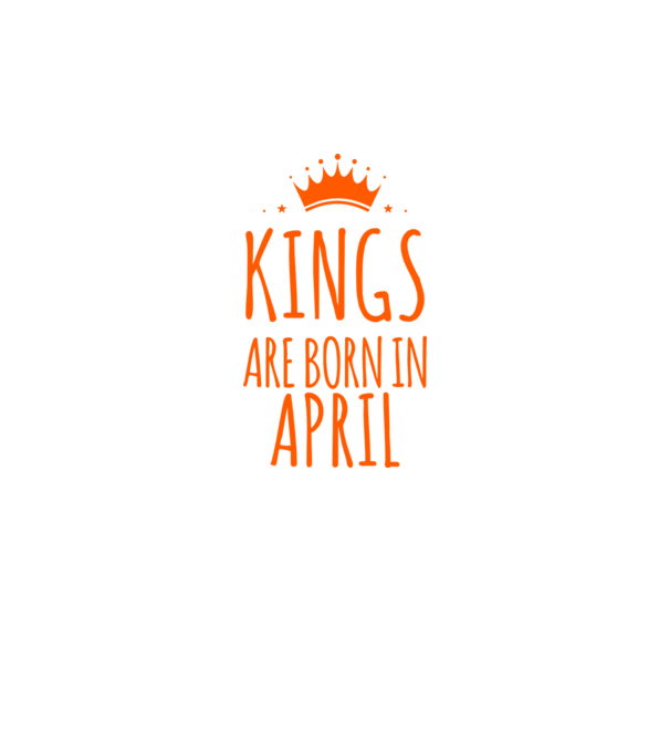Kings are born in - April model negru pe tricou