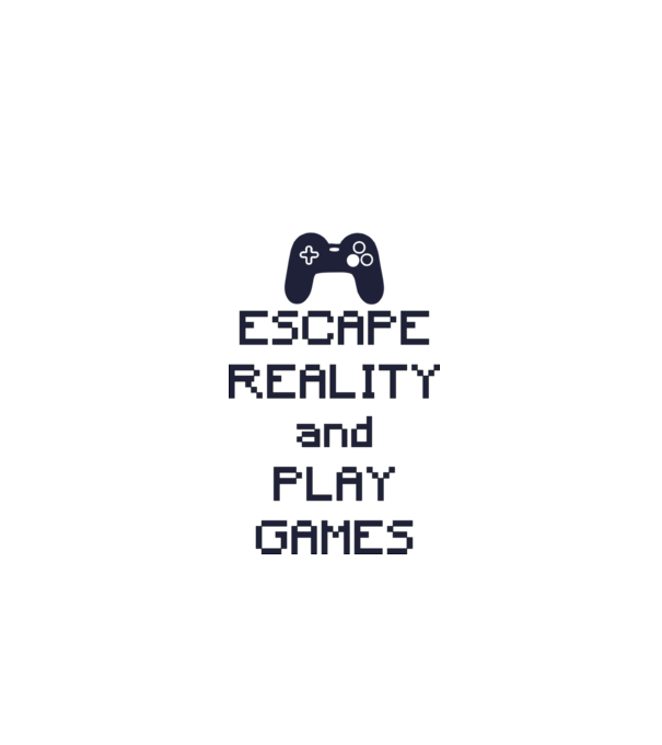 Escape reality model alb pe tricou