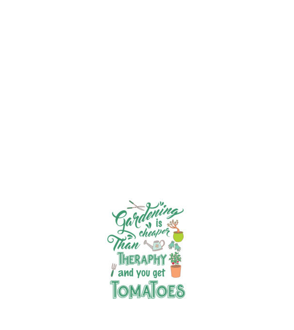 Gardening is cheaper than theraphy model negru pe tricou