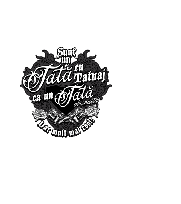 Sunt o mamă cu tatuaj, ca o mamă obișnuită, dar mult mai cool! model negru pe tricou