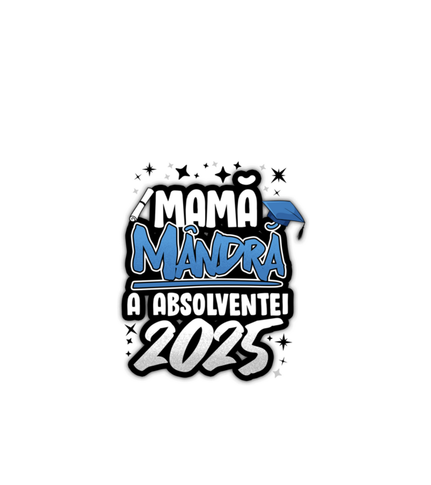 Mamă Mândră a absolventei model alb pe tricou
