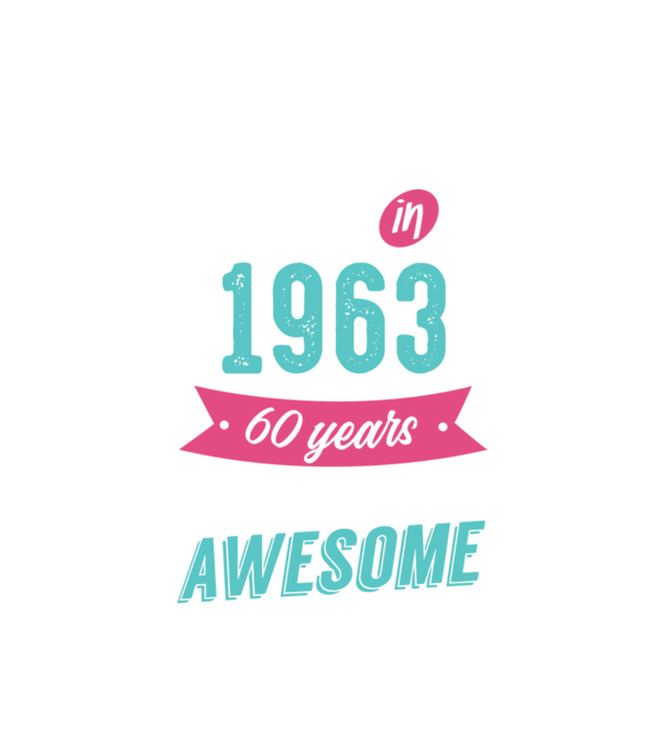 Made in 1963 model alb pe tricou