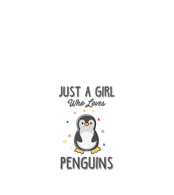 Just a girl who loves Penguins model alb pe tricou