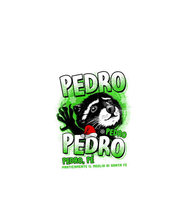 Pedro pedro christmas model negru pe tricou