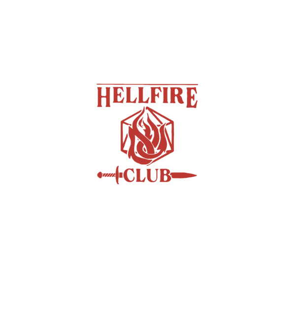 hellfire club 85 model negru pe tricou