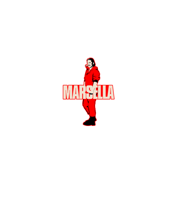 mareille la casa de papel model negru pe tricou
