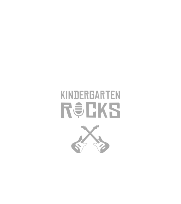 Kindergarten rocks model negru pe tricou