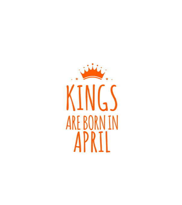 Kings are born in - April model albastru închis pe tricou