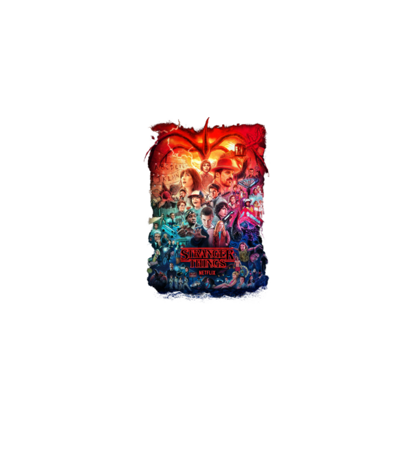 stranger things tribute poster2 model negru pe tricou