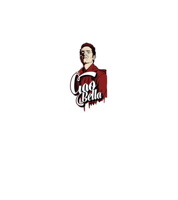 ciao bella berlin model alb pe tricou