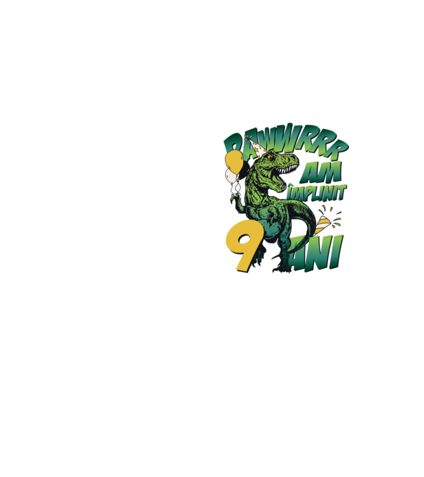 Rawr Am împlinit 9 ani model galben neon pe tricou