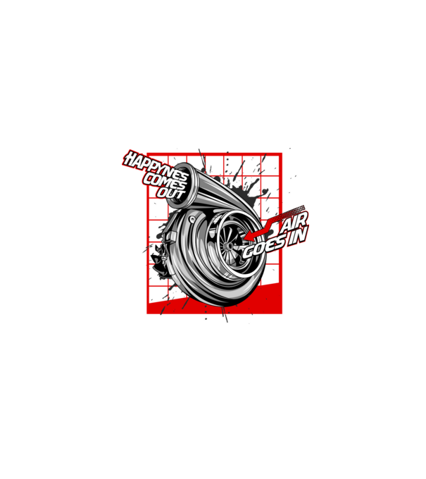 Turbo model negru pe tricou