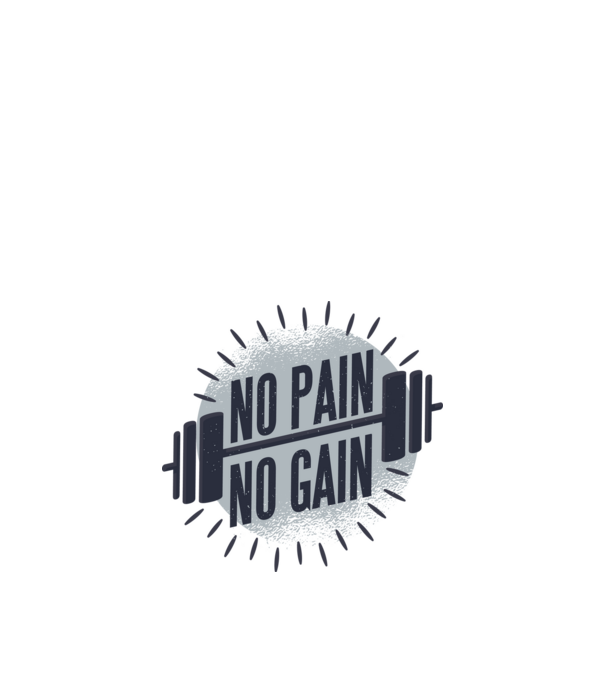 No pain no gain round model roșu pe tricou