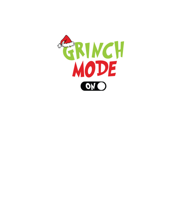 Grinch Mode model alb pe tricou