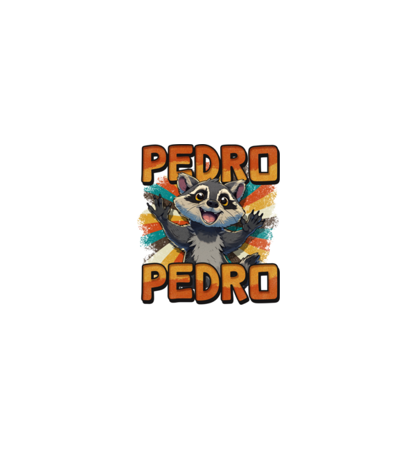 Retro Pedro model negru pe tricou