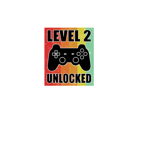 level 2 unlocked retro gamer model negru pe tricou