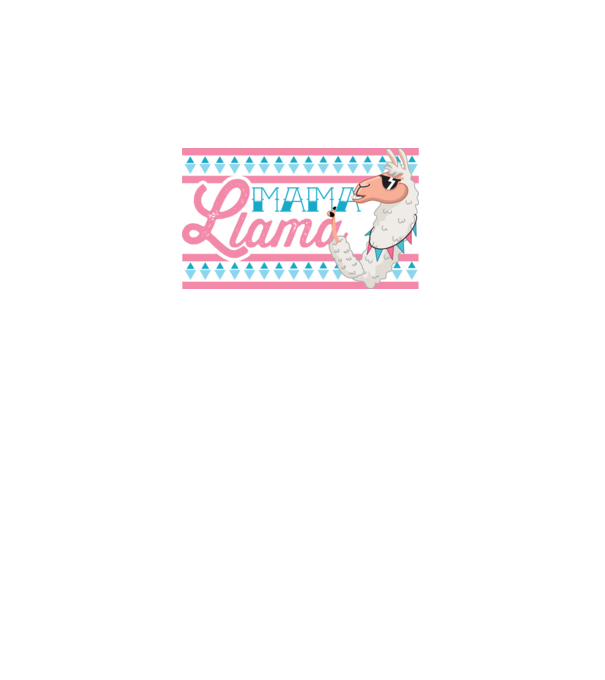 Mama LLama model alb pe tricou
