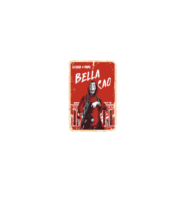 bella ciao poster retro model negru pe tricou