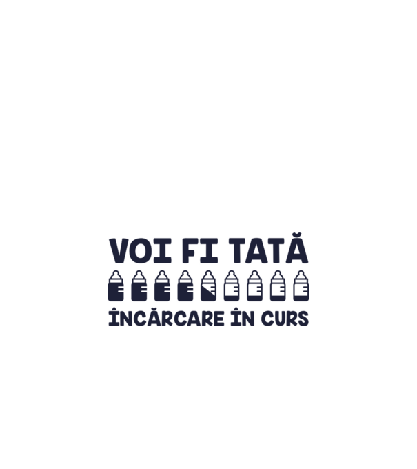 Voi fi tată - încărcare în curs model alb pe tricou