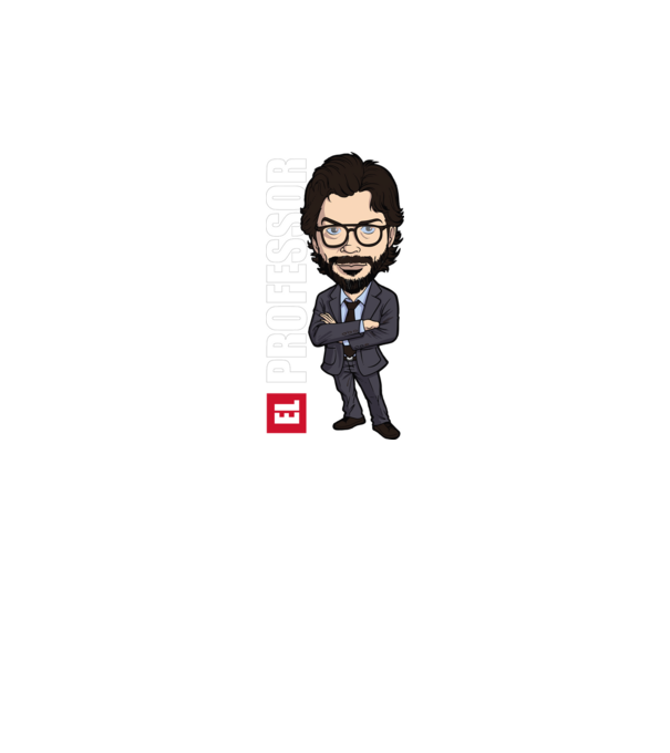 el professor drawing model negru pe tricou