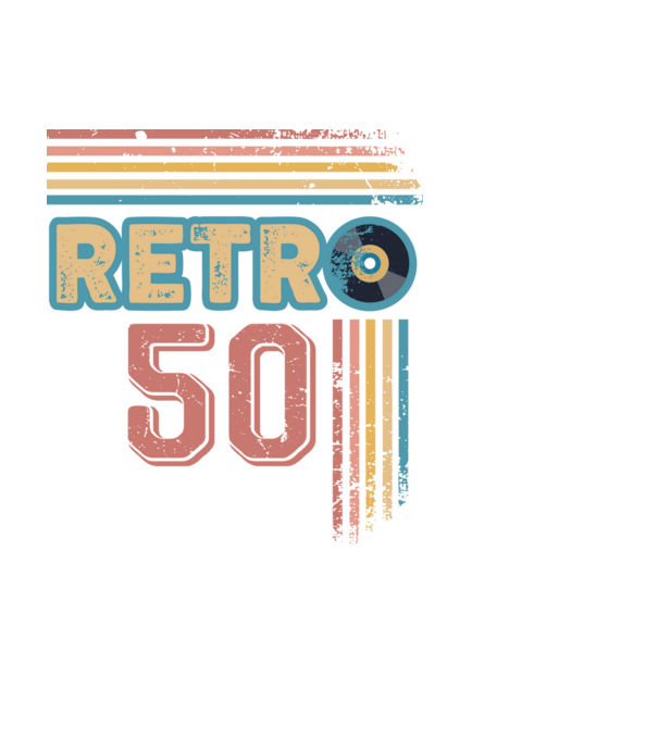 Retro 50 Birthday model negru pe tricou