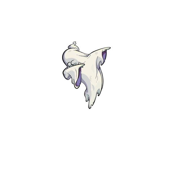 Dab ghost model negru pe tricou