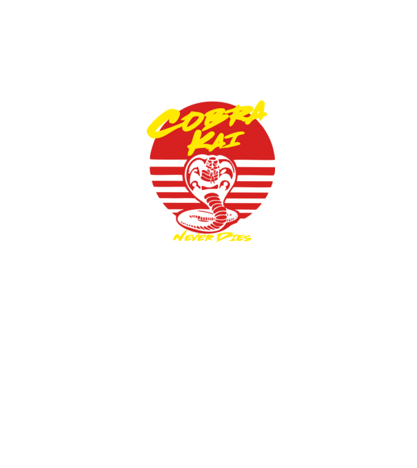 cobra kai sunset logo model negru pe tricou