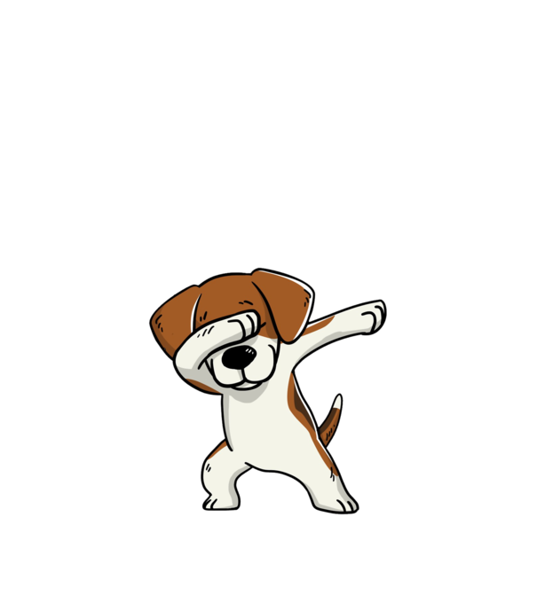 Beagle DAB model nisipiu pe tricou