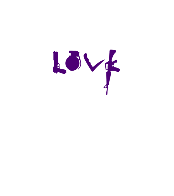 Lovegun model alb pe tricou