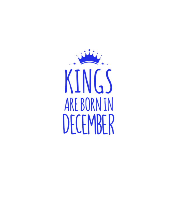 Kings are born in - December model nisipiu pe tricou