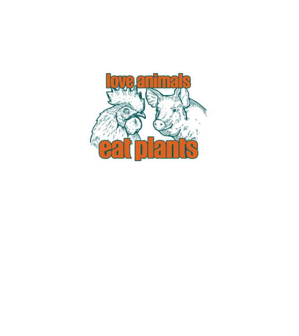 love animals model alb pe tricou