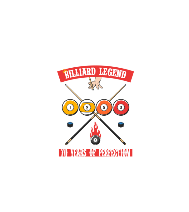 Billiard legend born in 1953 model negru pe tricou