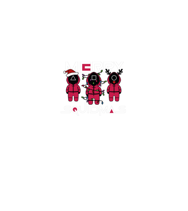 Merry squidmas model negru pe tricou