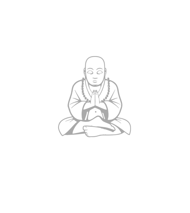 monk outline model negru pe tricou