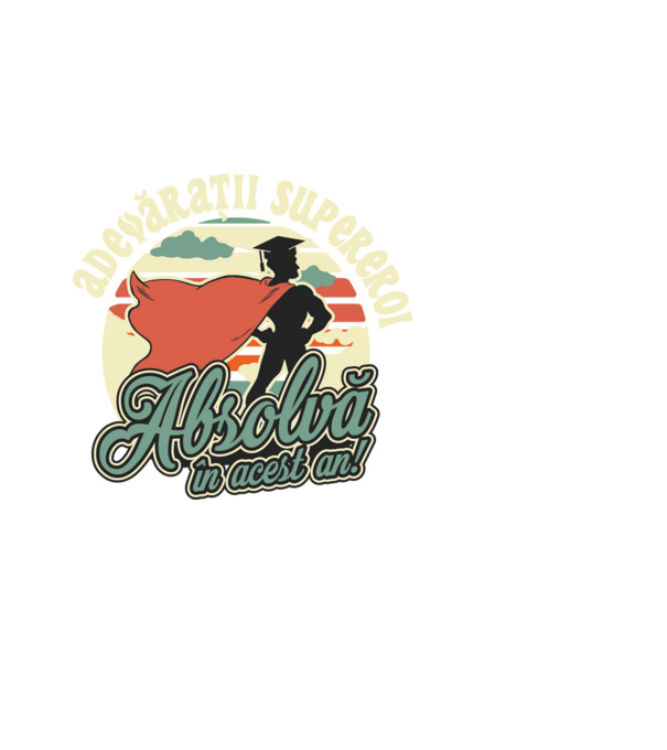 Adevărații supereroi model negru pe tricou